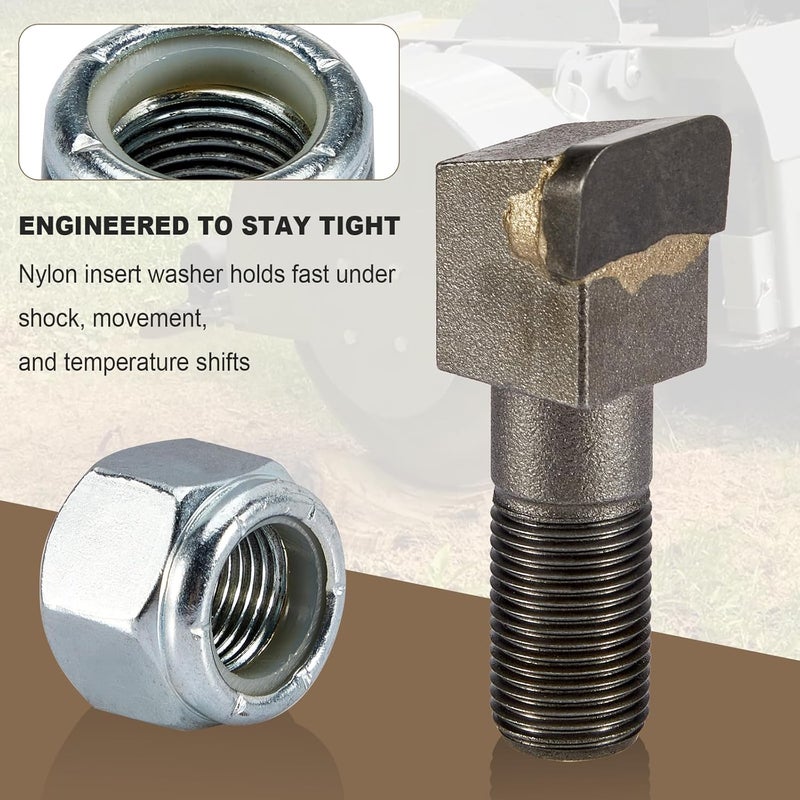 CarBole 12 Pack Stump Grinder Teeth Fit Woodland Mills SG100 Stump Grinder Tooth Parts for Cutting Tree Stub, Carbide Tips with 5/8" Nuts, 2-1/2"L x 3/4"W - Image 4